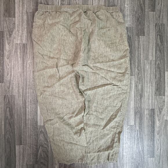 EILEEN FISHER 100% Organic Linen Pull-On Pants Women’s Relaxed Wide Leg - Picture 7 of 7